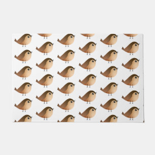 Sparrow Bird Cartoon Doormat