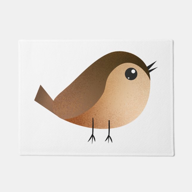 Sparrow Bird Cartoon  Doormat (Front)