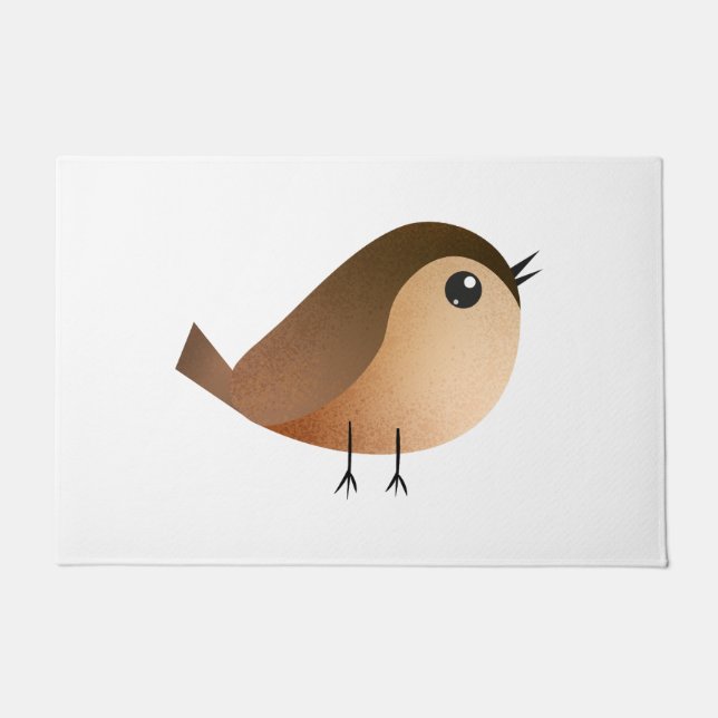 Sparrow Bird Cartoon  Doormat (Front)