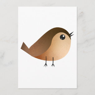 Sparrow Bird Cartoon Enclosure Card