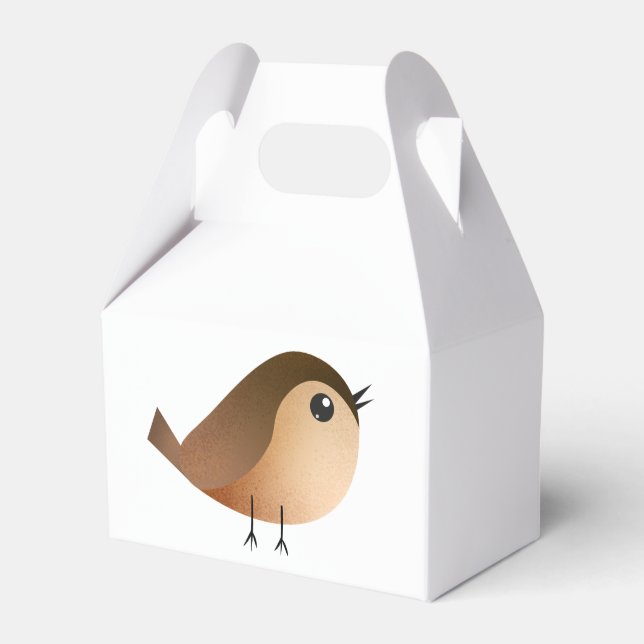 Sparrow Bird Cartoon   Favor Boxes (Front Side)