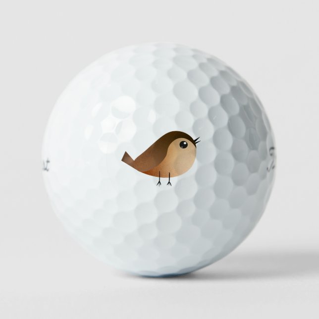 Sparrow Bird Cartoon  Golf Balls (Front)