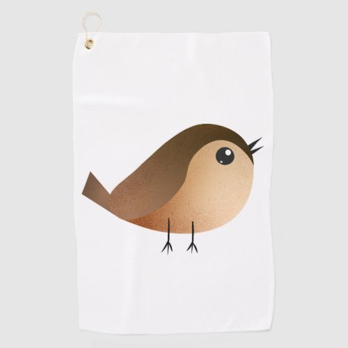 Sparrow Bird Cartoon Golf Towel