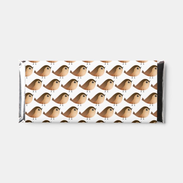 Sparrow Bird Cartoon  Hershey Bar Favors (Front)