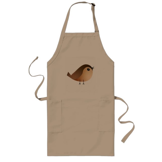 Sparrow Bird Cartoon   Long Apron (Front)