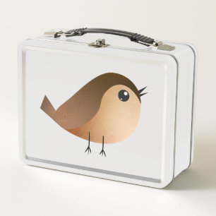 Sparrow Bird Cartoon   Metal Lunch Box