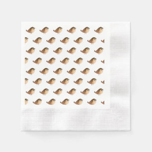 Sparrow Bird Cartoon Napkins