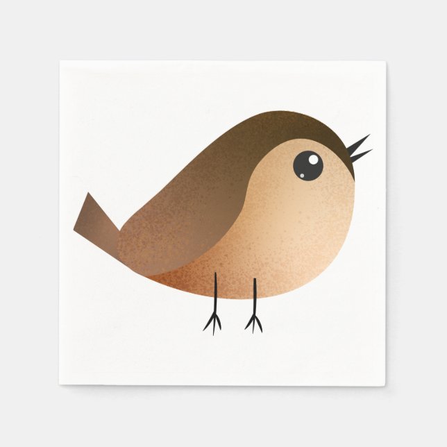 Sparrow Bird Cartoon  Napkins (Front)
