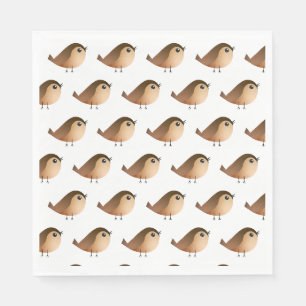 Sparrow Bird Cartoon Napkins