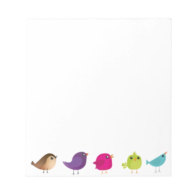 Sparrow Bird Cartoon   Notepad (Front)