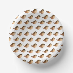 Sparrow Bird Cartoon Paper Bowls
