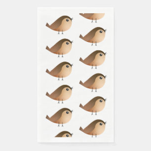Sparrow Bird Cartoon Paper Guest Towels