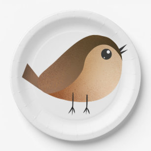 Sparrow Bird Cartoon Paper Plates