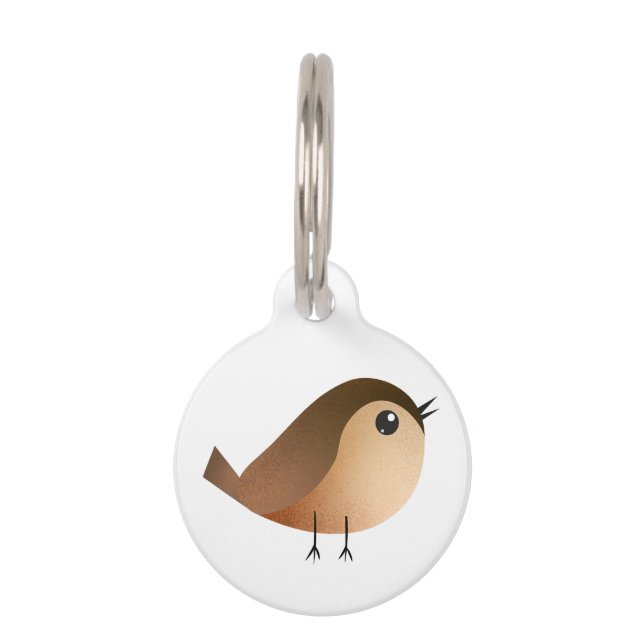 Sparrow Bird Cartoon   Pet ID Tag (Front)