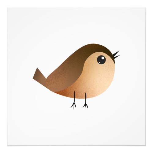 Sparrow Bird Cartoon   Photo Print