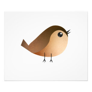 Sparrow Bird Cartoon Photo Print