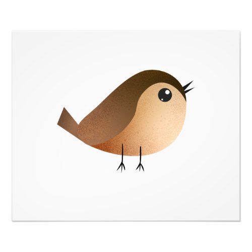 Sparrow Bird Cartoon   Photo Print