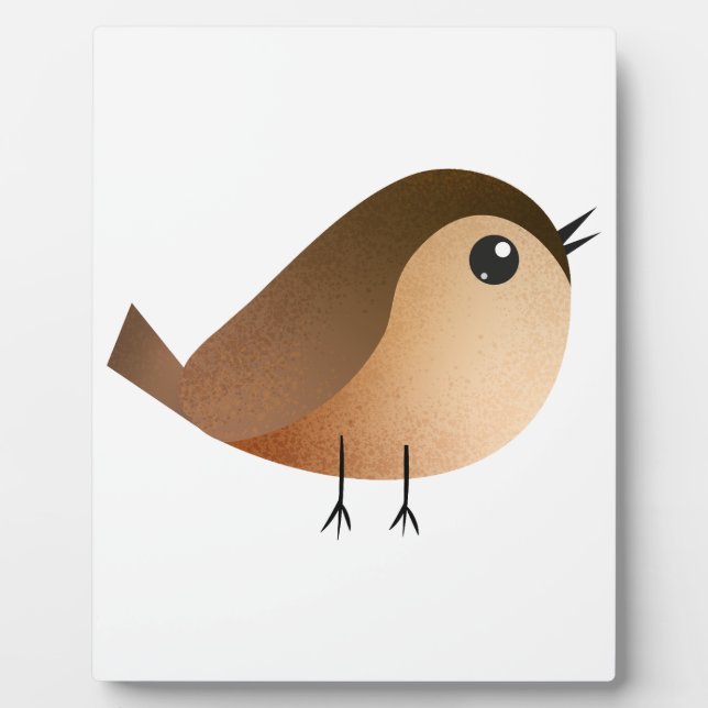 Sparrow Bird Cartoon  Plaque (Front)