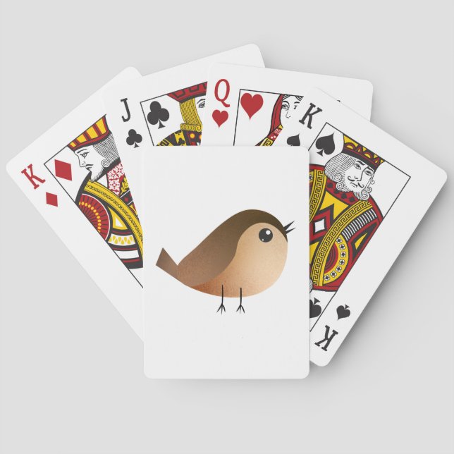 Sparrow Bird Cartoon  Poker Cards (Back)