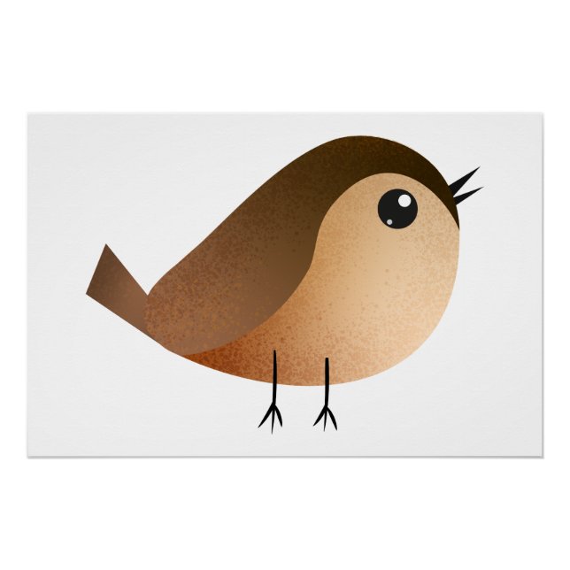 Sparrow Bird Cartoon  Poster (Front)