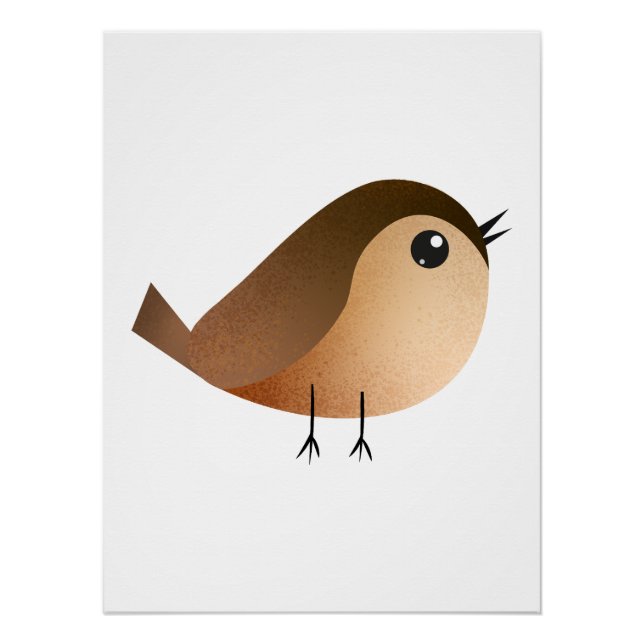 Sparrow Bird Cartoon   Poster (Front)