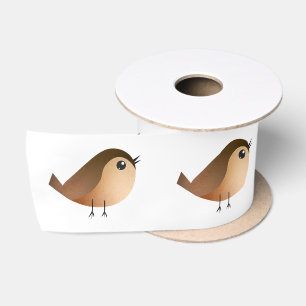 Sparrow Bird Cartoon Satin Ribbon