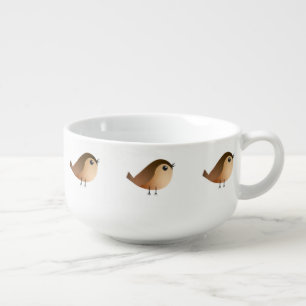 Sparrow Bird Cartoon Soup Mug
