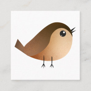 Sparrow Bird Cartoon  Square Business Card