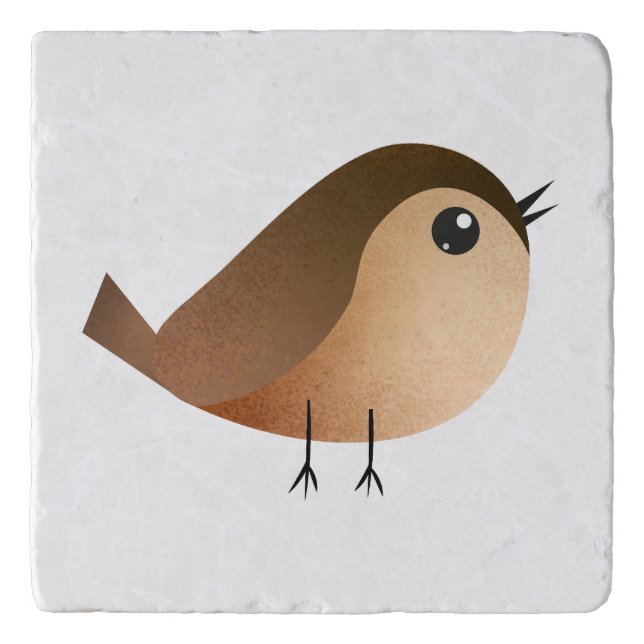 Sparrow Bird Cartoon   Trivet (Front)