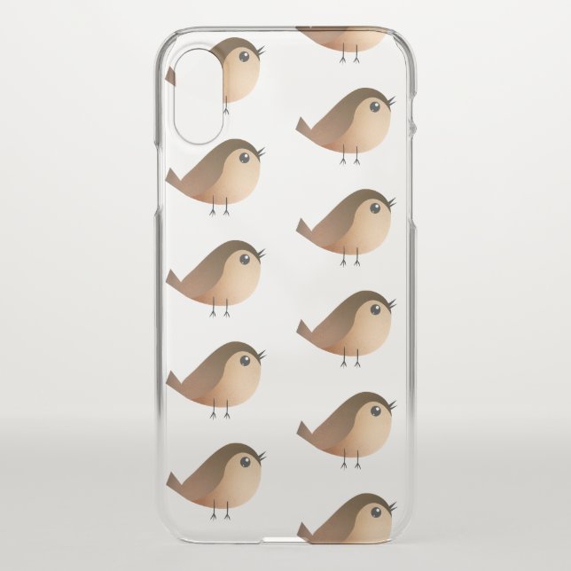 Sparrow Bird Cartoon  Uncommon iPhone Case (Back)