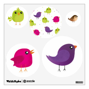 Sparrow Bird Cartoon Wall Decal