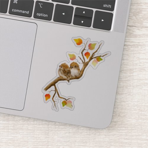 Sparrow Birds Custom_Cut Vinyl Stickers