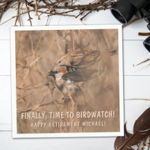 Sparrow Birds Funny Birdwatcher Retirement Party