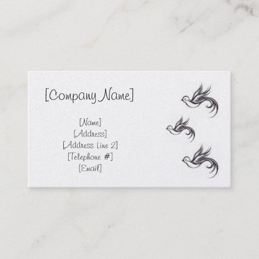 Customizable Sparrow Business Cards