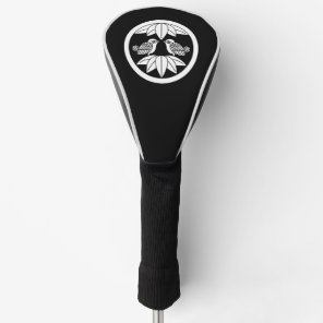 Sparrow facing ten bamboo leaves golf head cover