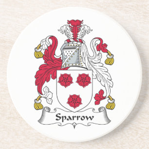 Sparrow Family Crest Coaster