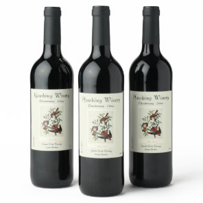 Sparrow hawks wine label