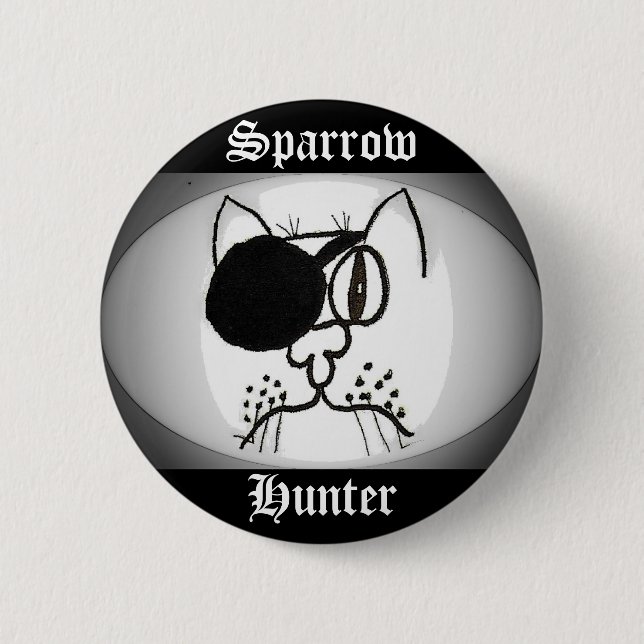 Sparrow Hunter Pirate Kitty Button (Front)
