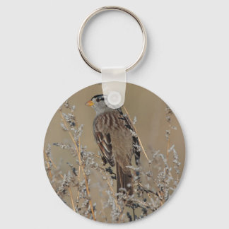 Sparrow in the Grass Keychain