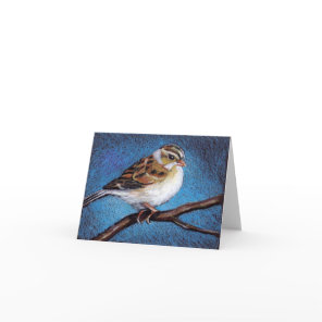 SPARROW: OIL PASTEL: BIRD: NOTE CARDS