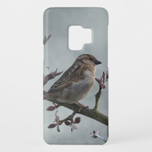 Sparrow on Branch Photo Case_Mate Samsung Galaxy S9 Case