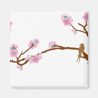 Sparrow on Tree - Magnet