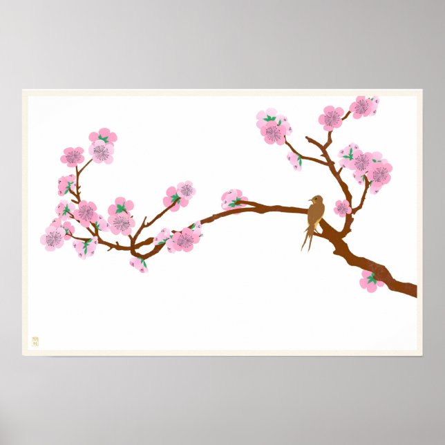 Sparrow on Tree Poster (Front)