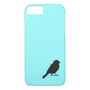 Sparrow silhouette chic blue swallow bird iPhone 8/7 case