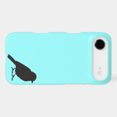 Sparrow silhouette chic blue swallow bird Case-Mate iPhone case (Back (Horizontal))