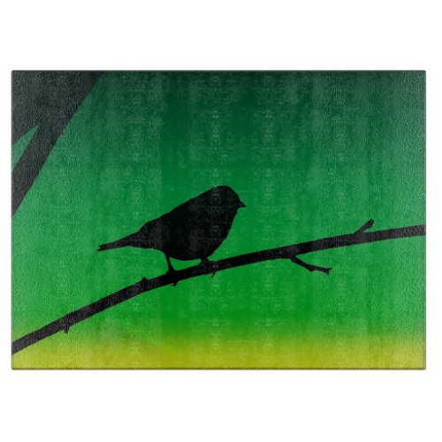 Sparrow Silhouette On Limonene Cutting Board