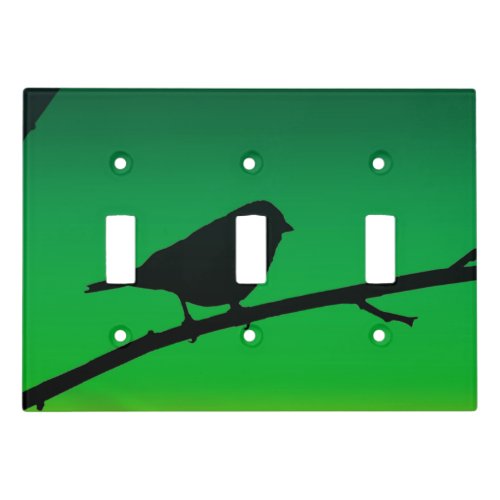 Sparrow Silhouette On Limonene Light Switch Cover