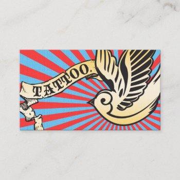 Sparrow Tattoo 2 Business Card by asyrum at Zazzle