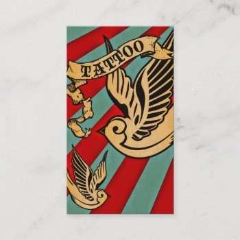 Sparrow Tattoo 3 Business Card by asyrum at Zazzle