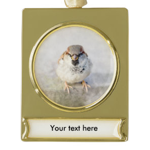 Sparrow - The Warrior Gold Plated Banner Ornament